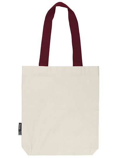 Neutral Twill Bag With Contrast Handles