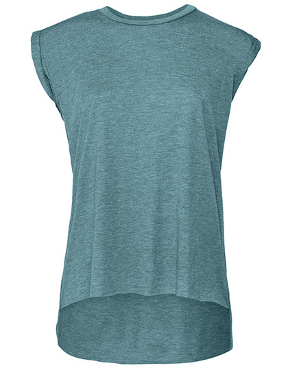 Bella Women´s Flowy Muscle Tee With Rolled Cuff