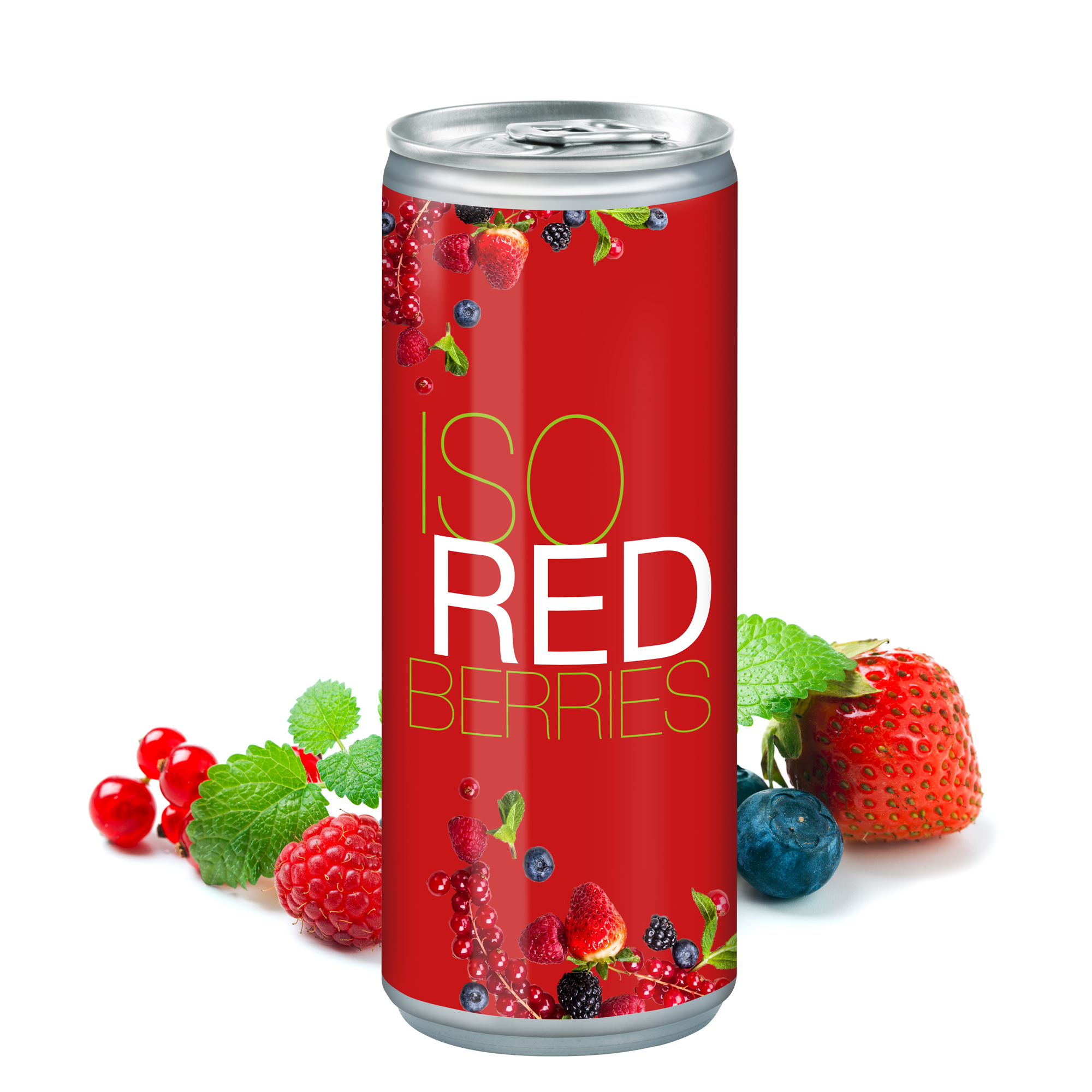 250 ml Iso Drink Redberries - Body Label (Exportware pfandfrei)