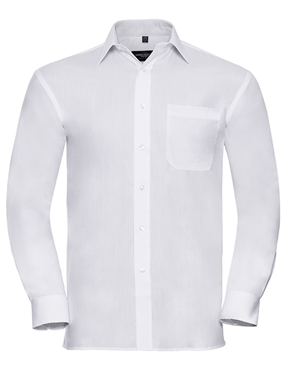 Russell Collection Men´s Long Sleeve Classic Pure Cotton Poplin Shirt