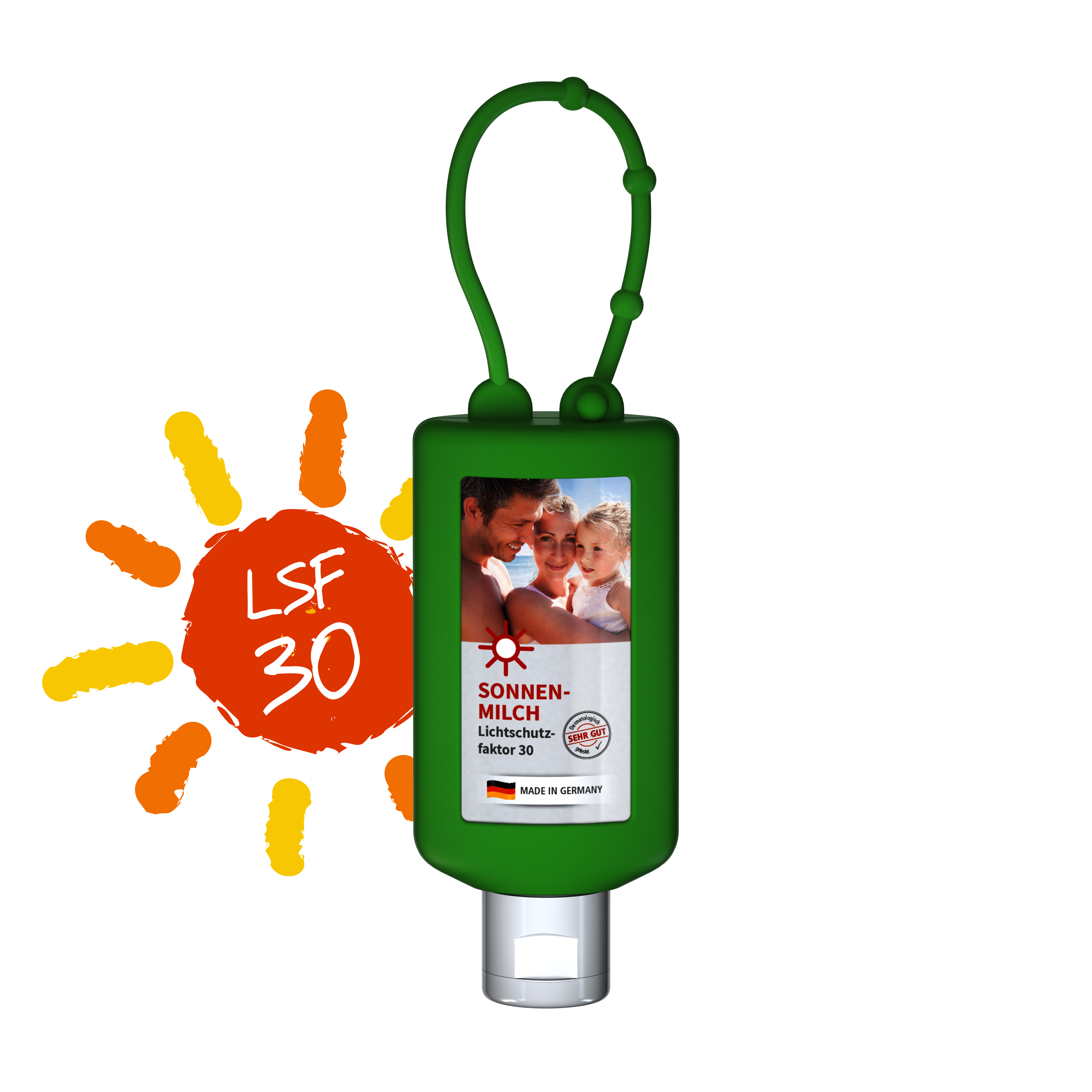 50 ml Bumper grün - Sonnenmilch LSF 30 - Body Label