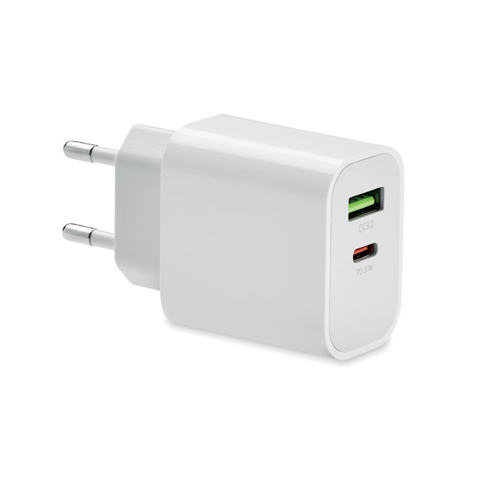 18W 2-Port USB-Ladegerät EU-Ste