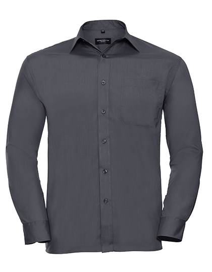 Russell Collection Men´s L'S Poly-Cotton Easy Care Poplin Shirt