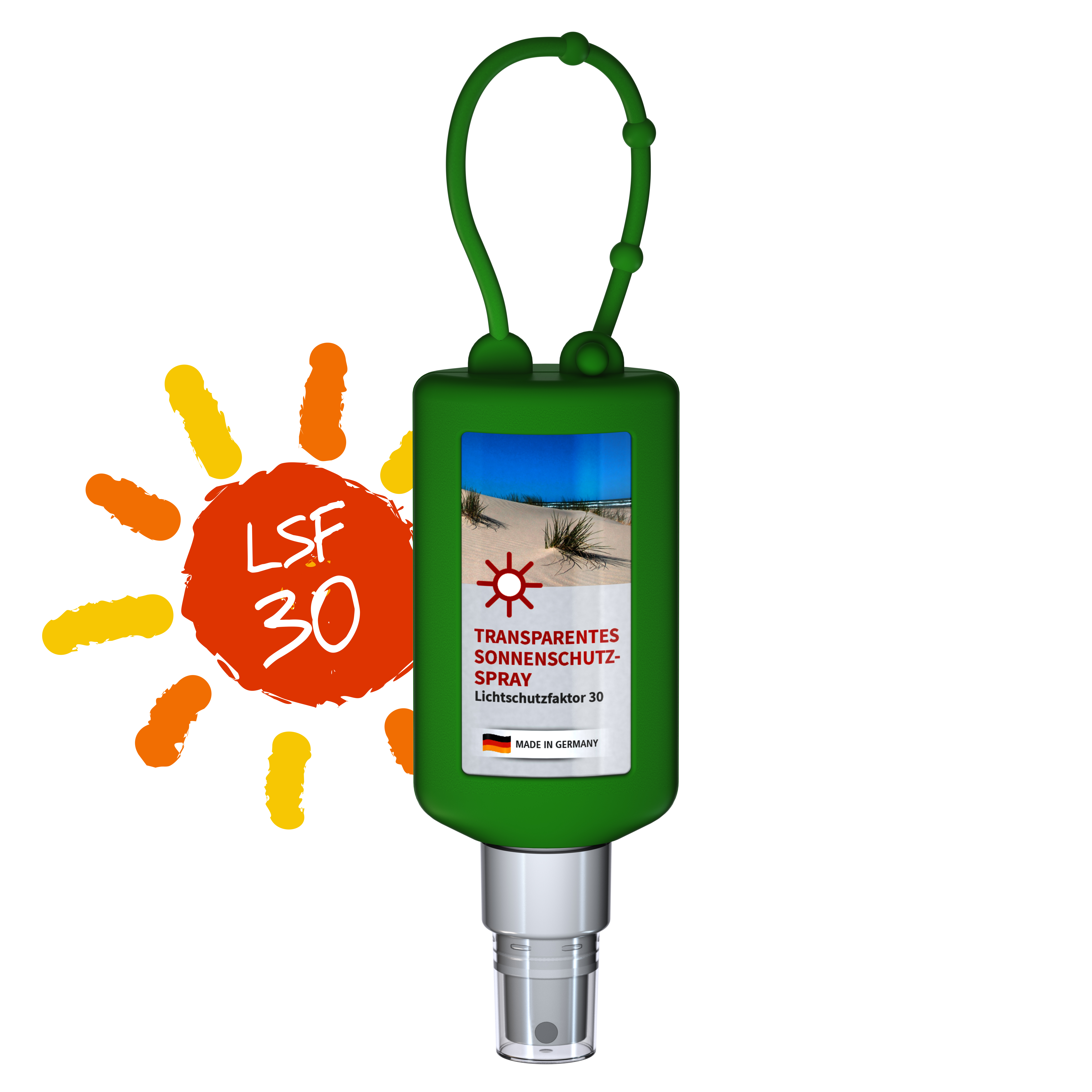 50 ml Bumper grün - Sonnenschutzspray transp. LSF 30 - Body Label