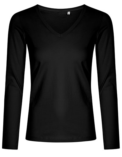 X.O by Promodoro Women´s V-Neck T-Shirt Long Sleeve