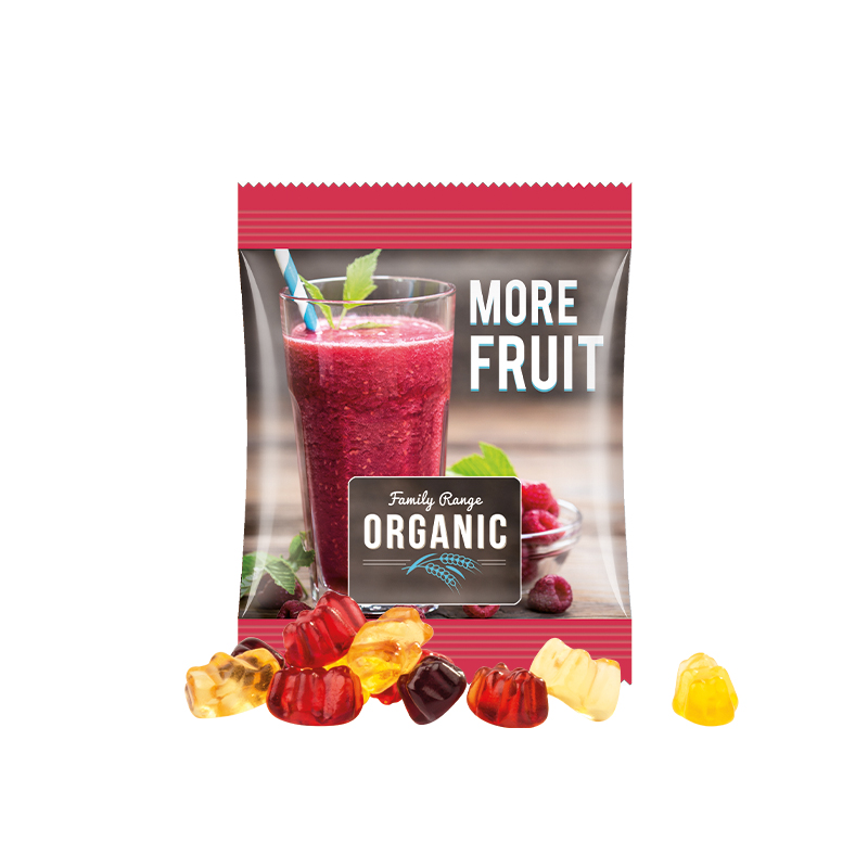 Minitüte 10 g Folie weiß Trolli Fruchtgummibären 30% Fruchtsaftqualität