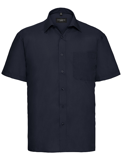 Russell Collection Men´s Short Sleeve Poly-Cotton Easy Care Poplin Shirt