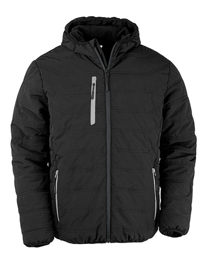 Result Genuine Recycled Recycled Black Compass Padded Winter Jacket