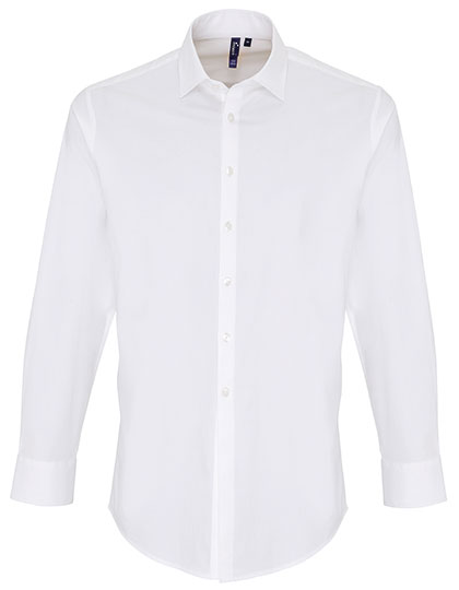 Premier Workwear Men´s Stretch Fit Poplin Long Sleeve Cotton Shirt