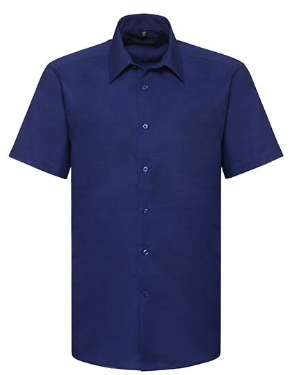 Russell Collection Men´s Short Sleeve Tailored Oxford Shirt