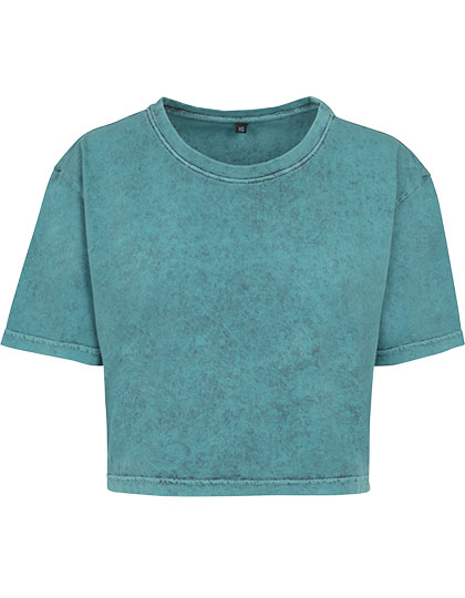 Build Your Brand Ladies´ Acid Washed Cropped Tee