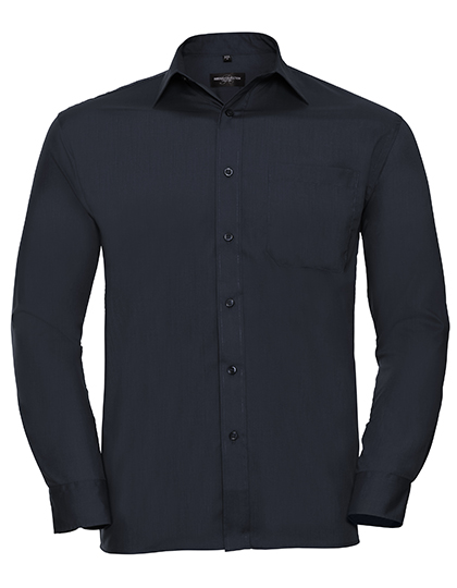 Russell Collection Men´s L'S Poly-Cotton Easy Care Poplin Shirt