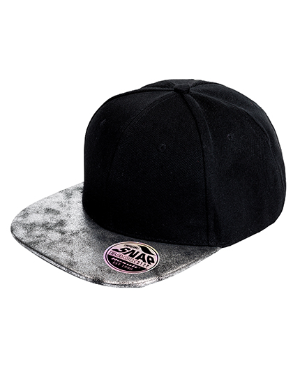 Result Headwear Bronx Flat Glitter Peak Snapback Cap