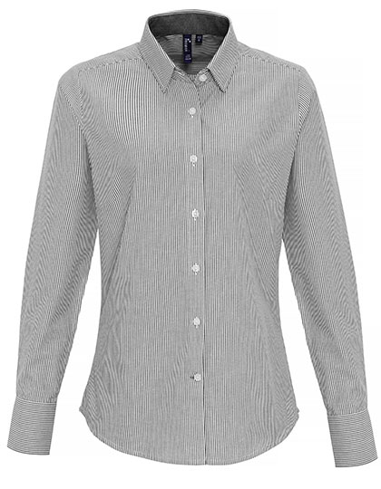 Premier Workwear Women´s Cotton Rich Oxford Stripes Shirt