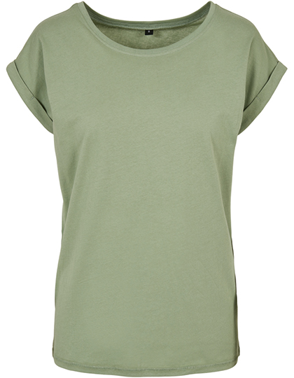 Build Your Brand Ladies´ Extended Shoulder Tee