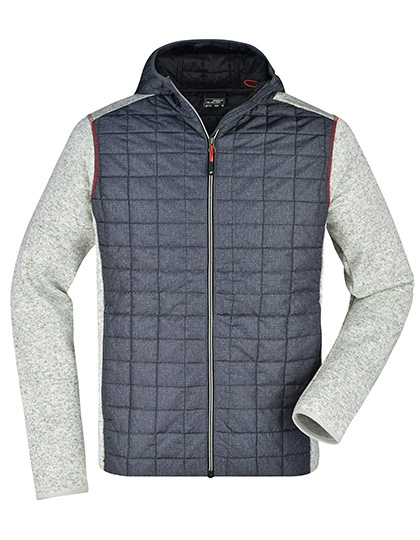 James&Nicholson Men´s Knitted Hybrid Jacket