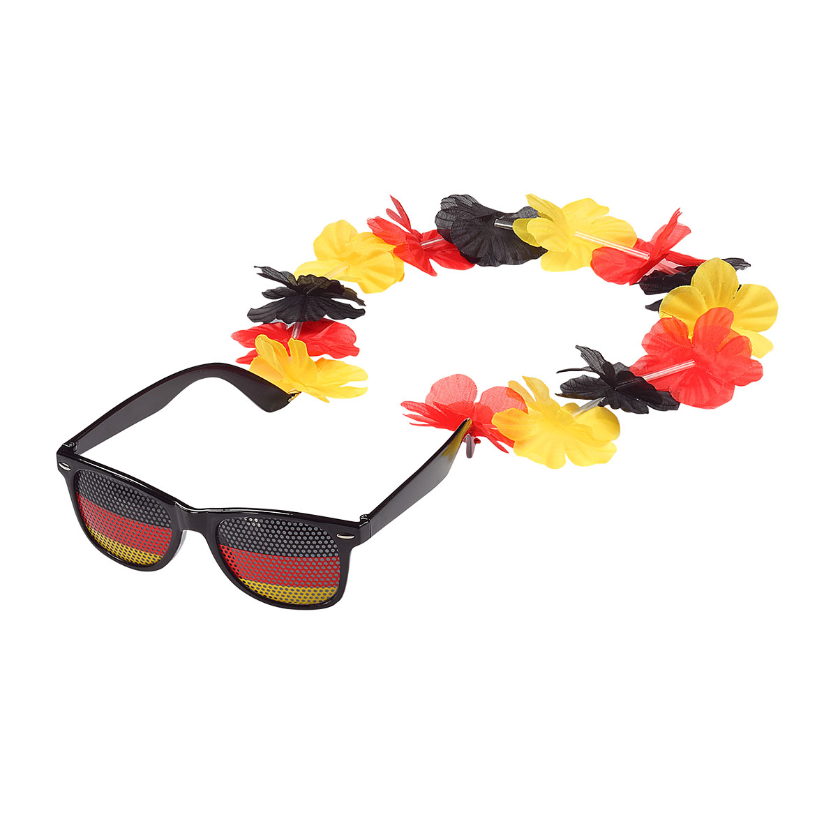 Spaßbrille Germany mit Blumenkette