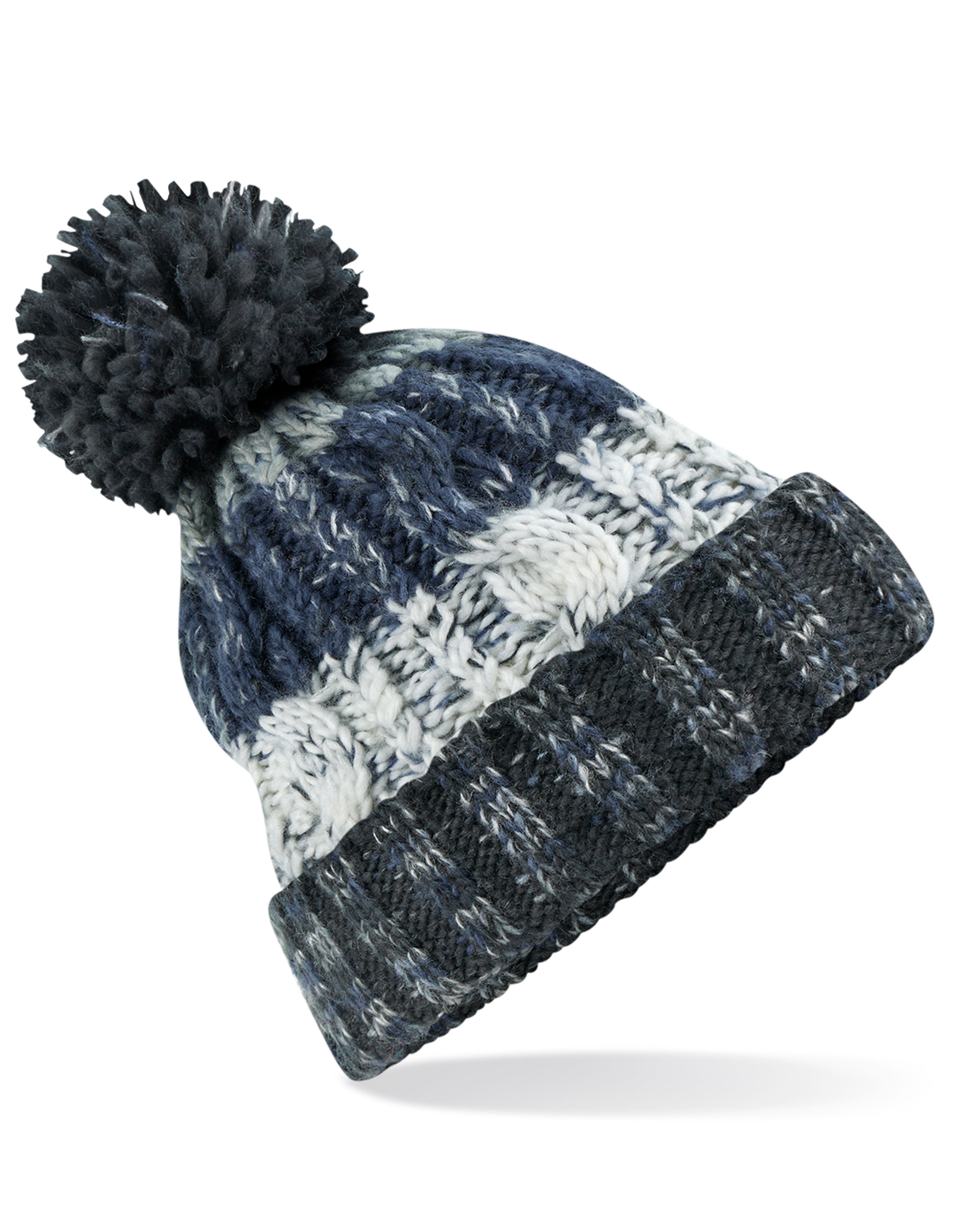 Beechfield Corkscrew Pom Pom Beanie