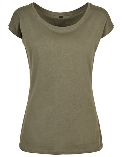 Build Your Brand Basic Ladies´ Wide Neck Tee