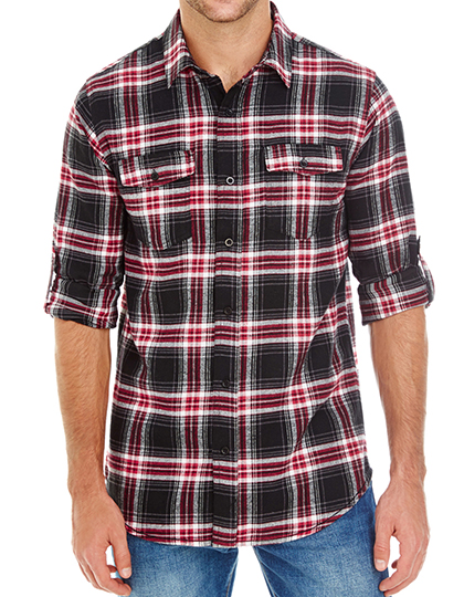 Burnside Woven Plaid Flannel Shirt