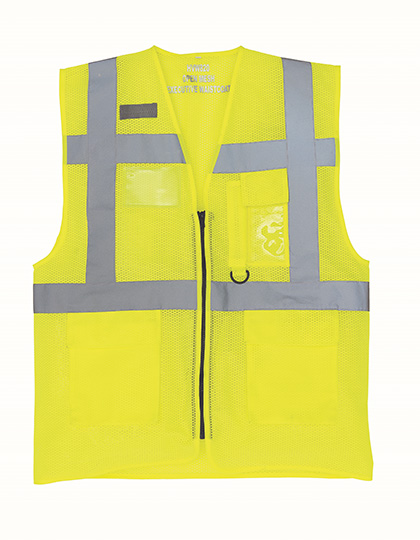 YOKO Hi-Vis Top Cool Recycled Open Mesh Executive Waistcoat