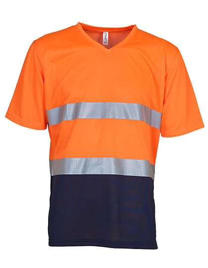 YOKO Hi-Vis Top Cool Super Light V-Neck T-Shirt