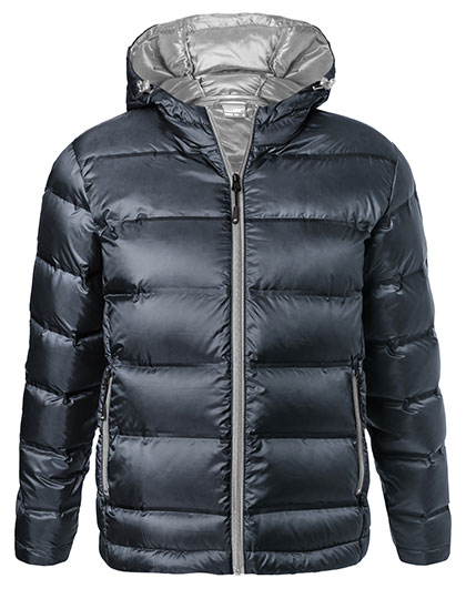 James&Nicholson Men´s Hooded Down Jacket