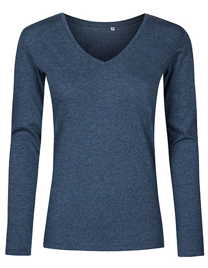 X.O by Promodoro Women´s V-Neck T-Shirt Long Sleeve