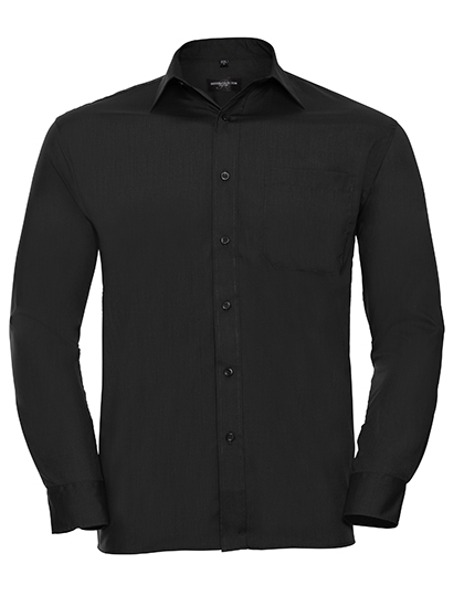 Russell Collection Men´s L'S Poly-Cotton Easy Care Poplin Shirt