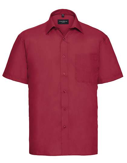 Russell Collection Men´s Short Sleeve Poly-Cotton Easy Care Poplin Shirt