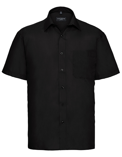 Russell Collection Men´s Short Sleeve Poly-Cotton Easy Care Poplin Shirt