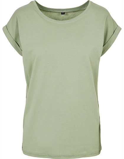 Build Your Brand Ladies´ Extended Shoulder Tee