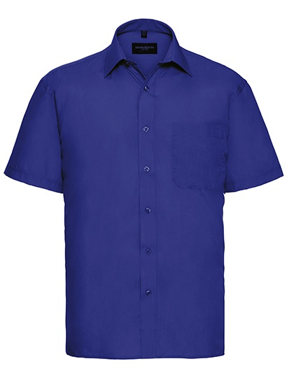 Russell Collection Men´s Short Sleeve Poly-Cotton Easy Care Poplin Shirt