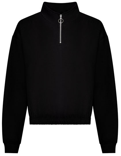 Just Hoods Women´s Cropped 1'4 Zip Sweat