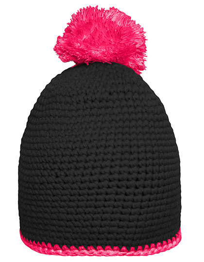 Myrtle beach Pompon Hat With Contrast Stripe