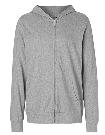 Neutral Unisex Jersey Hoodie With Zip