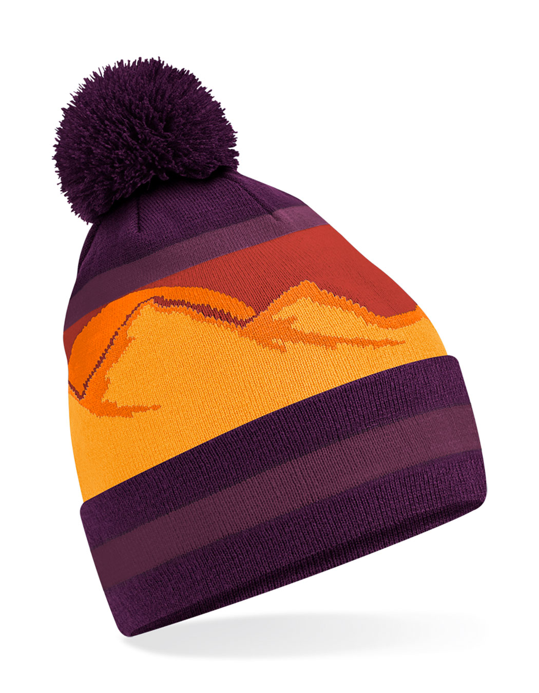 Beechfield Mountain Peaks Pom Pom Beanie