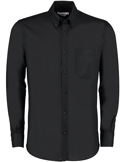 Kustom Kit Men`s Slim Fit Workwear Oxford Shirt Long Sleeve