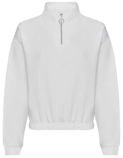 Just Hoods Women´s Cropped 1'4 Zip Sweat