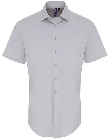 Premier Workwear Men´s Stretch Fit Poplin Short Sleeve Cotton Shirt