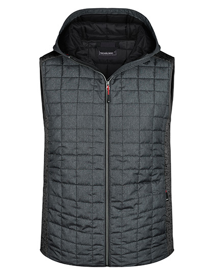 James&Nicholson Men´s Knitted Hybrid Vest