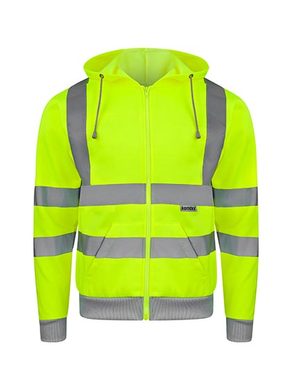 Korntex Hi-Vis Workwear Hooded Sweat-Jacket Galway