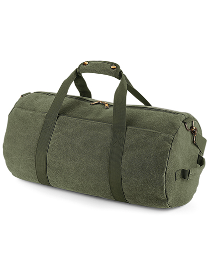 BagBase Vintage Canvas Barrel Bag