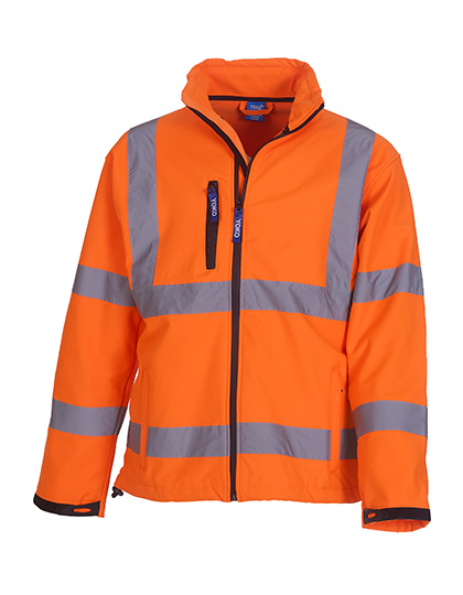 YOKO Hi-Vis 2 Bands & Braces Softshell Jacket