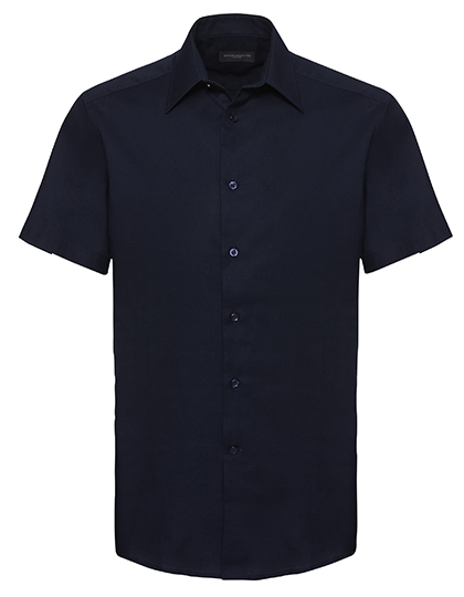 Russell Collection Men´s Short Sleeve Easy Care Tailored Oxford Shirt