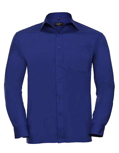 Russell Collection Men´s L'S Poly-Cotton Easy Care Poplin Shirt