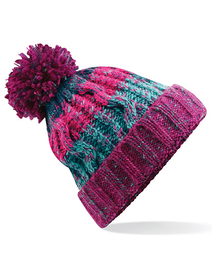 Beechfield Corkscrew Pom Pom Beanie