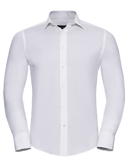 Russell Collection Men´s Long Sleeve Fitted Stretch Shirt