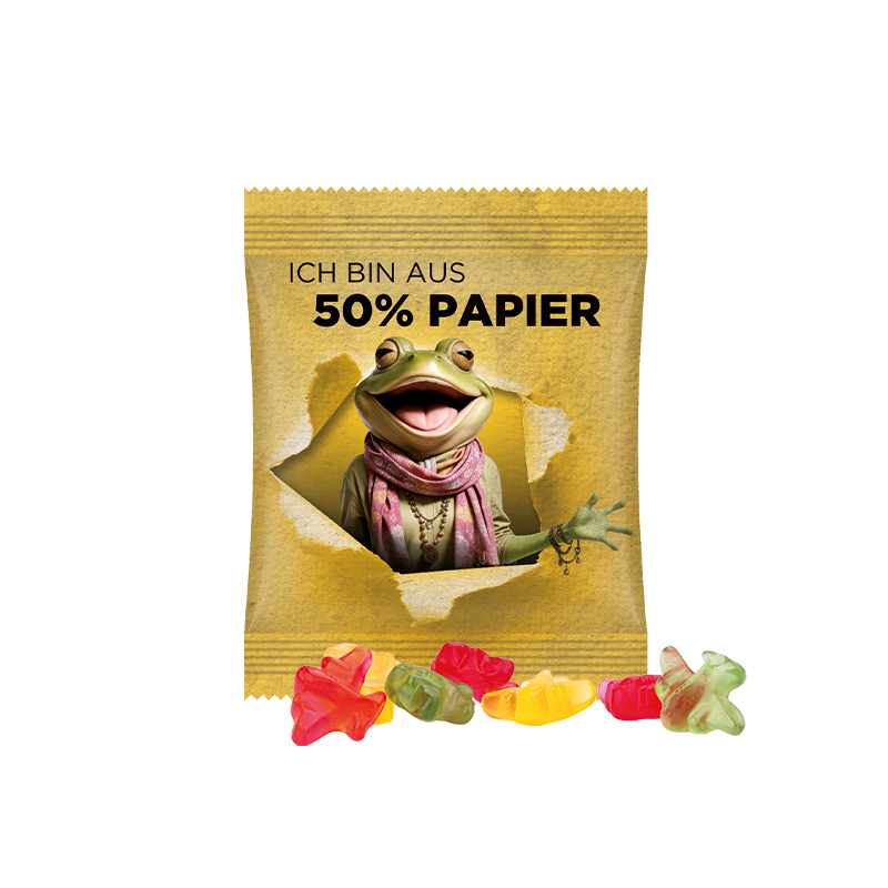 Minitüte 10 g Papierfolie weiß Trolli Fruchtgummi Flugzeuge