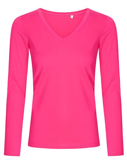 X.O by Promodoro Women´s V-Neck T-Shirt Long Sleeve